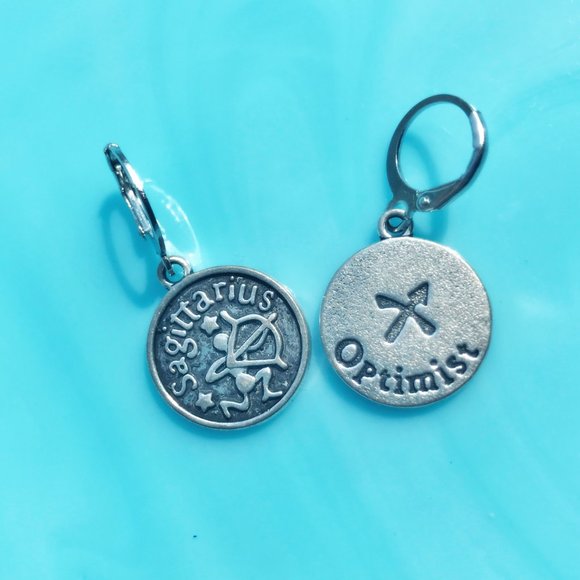 4/$40 zodiac sagittarius earrings - Picture 2 of 2
